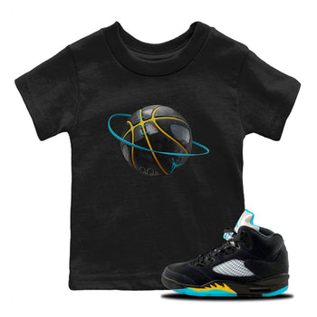 Jordan 5 Aqua Sneaker Match Tees Basketball Planet Sneaker Tees Jordan 5 Aqua Sneaker Release Tees Kids Shirts