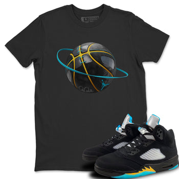 Jordan 5 Aqua Sneaker Match Tees Basketball Planet Sneaker Tees Jordan 5 Aqua Sneaker Release Tees Unisex Shirts