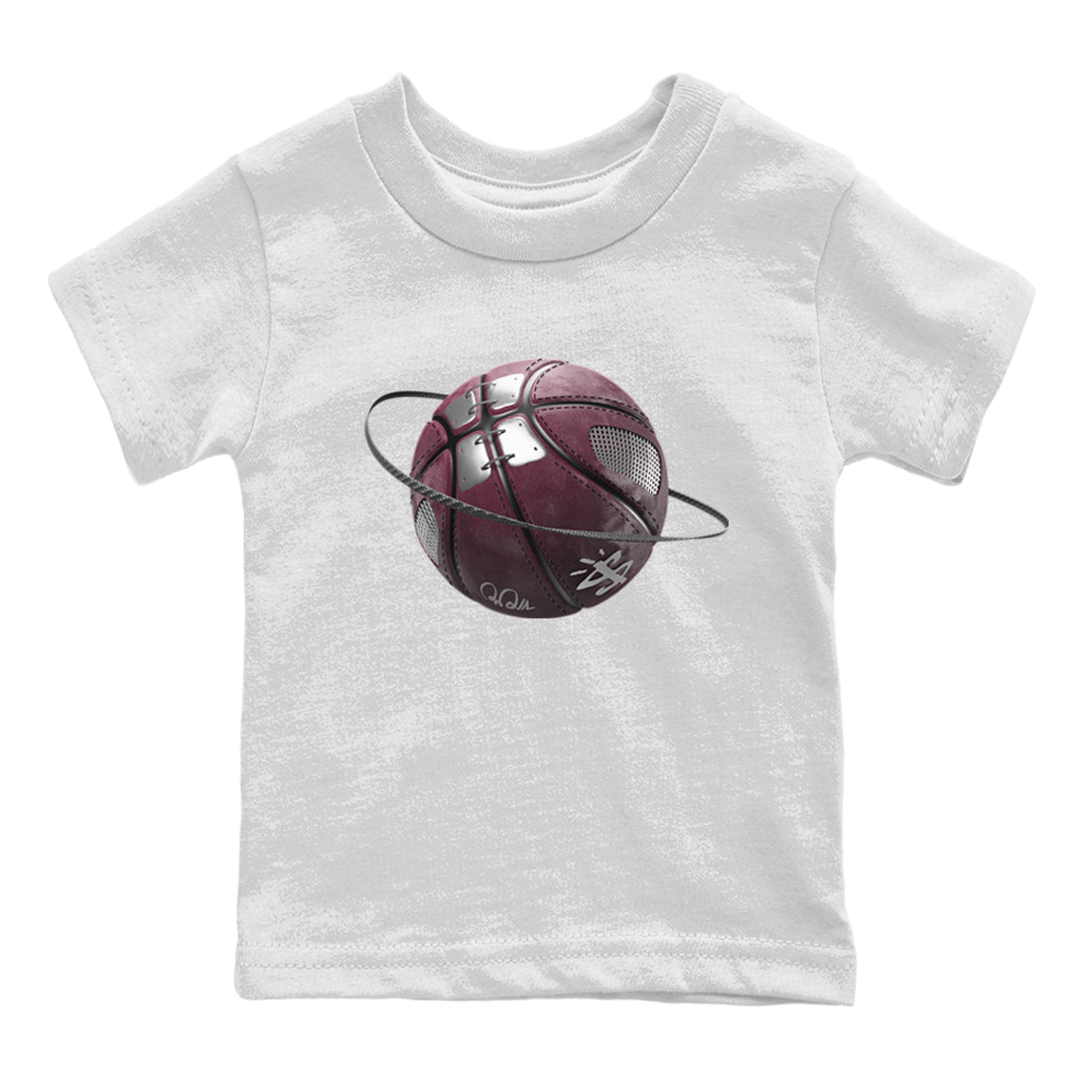Air Jordan 5 Burgundy Sneaker Match Tees Basketball Planet Sneaker Tees AJ5 Burgundy Sneaker Release Tees Kids Shirts White 2