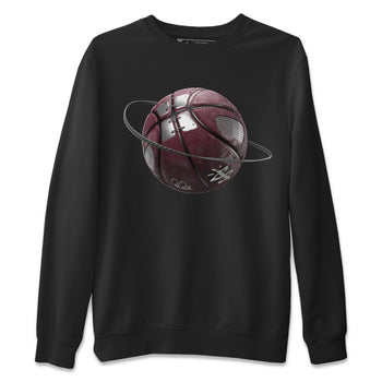 Air Jordan 5 Burgundy Sneaker Match Tees Basketball Planet Sneaker Tees AJ5 Burgundy Sneaker Release Tees Unisex Shirts Black 2