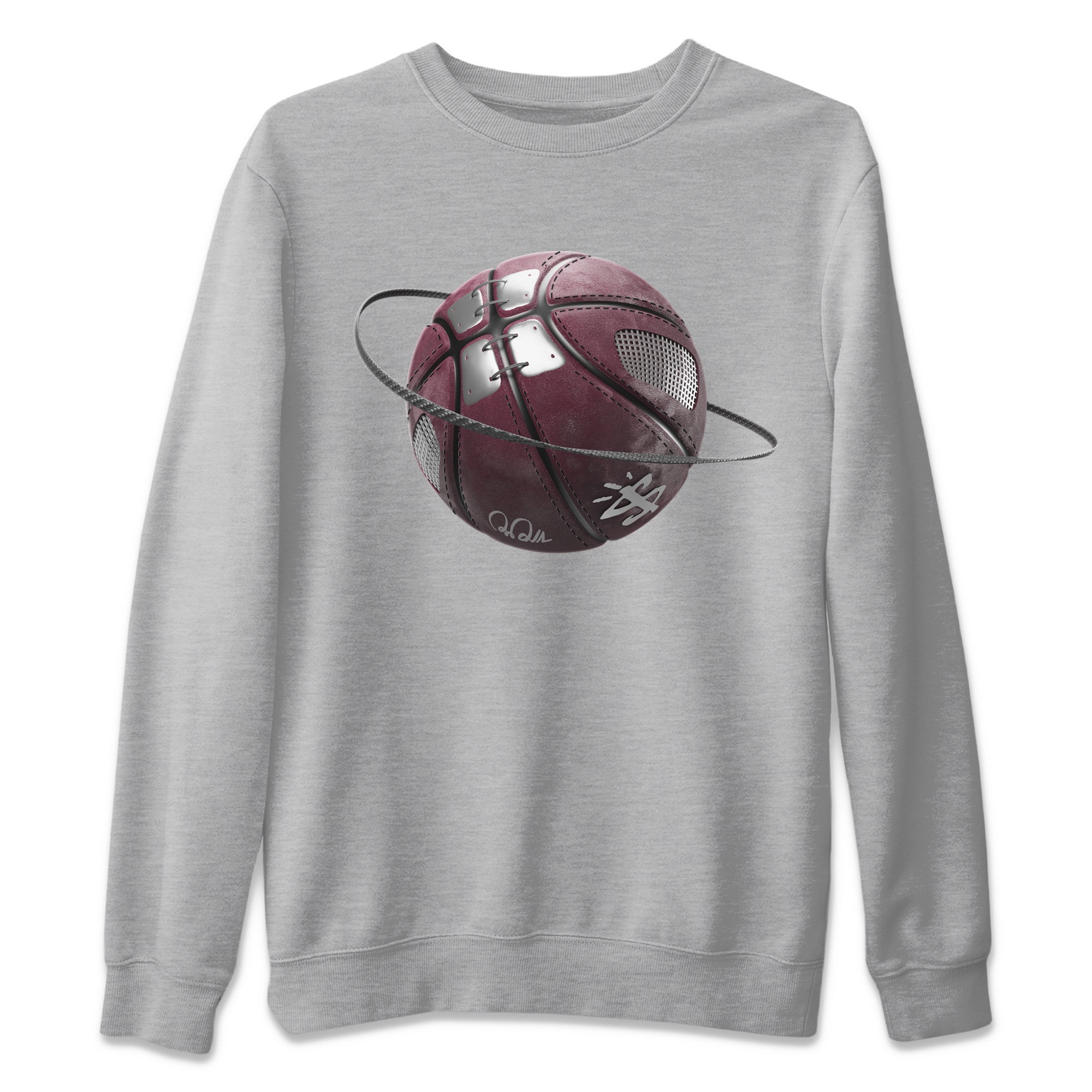 Air Jordan 5 Burgundy Sneaker Match Tees Basketball Planet Sneaker Tees AJ5 Burgundy Sneaker Release Tees Unisex Shirts Heather Grey 2