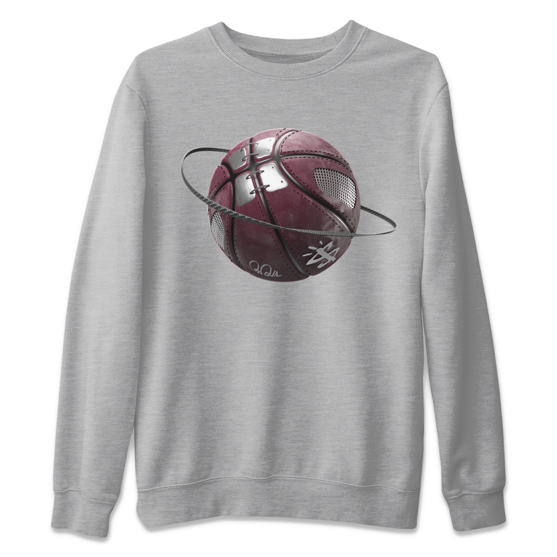 Air Jordan 5 Burgundy Sneaker Match Tees Basketball Planet Sneaker Tees AJ5 Burgundy Sneaker Release Tees Unisex Shirts Heather Grey 2