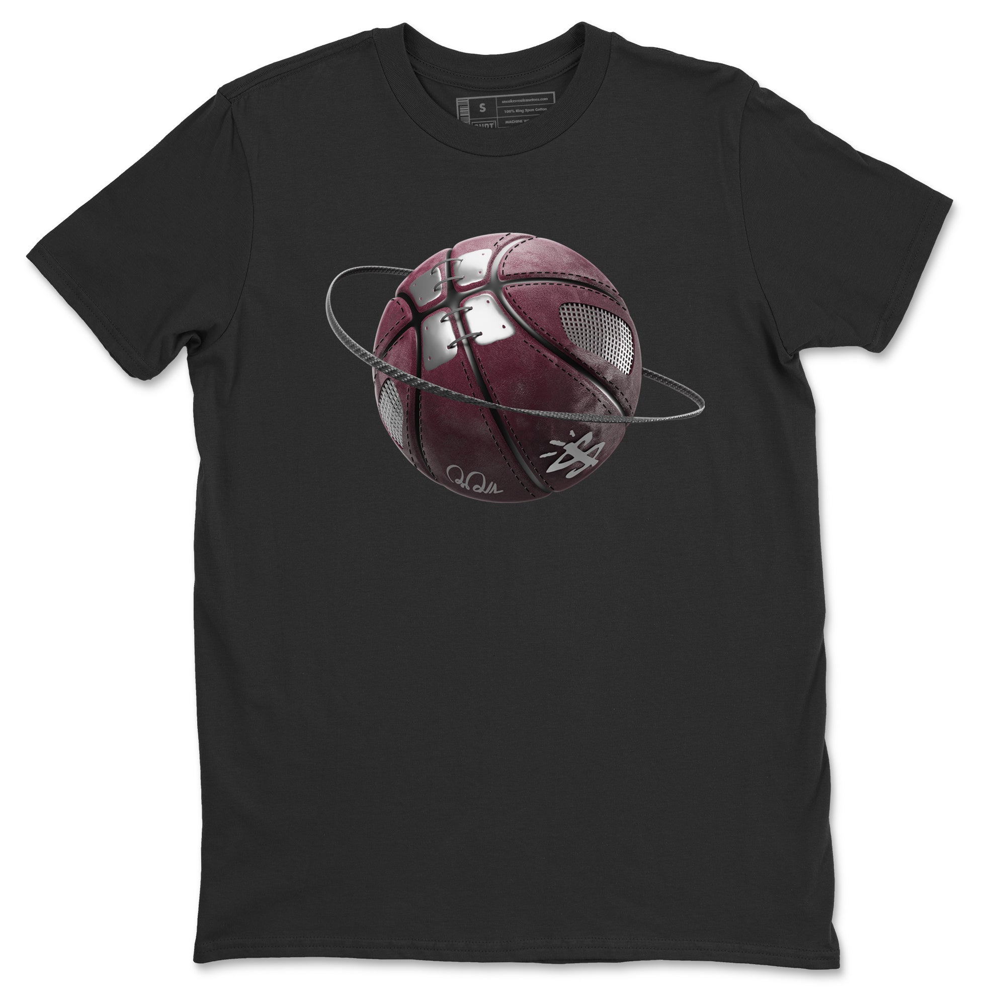 Air Jordan 5 Burgundy Sneaker Match Tees Basketball Planet Sneaker Tees AJ5 Burgundy Sneaker Release Tees Unisex Shirts Black 2