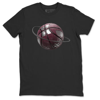 Air Jordan 5 Burgundy Sneaker Match Tees Basketball Planet Sneaker Tees AJ5 Burgundy Sneaker Release Tees Unisex Shirts Black 2