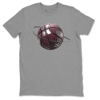 Air Jordan 5 Burgundy Sneaker Match Tees Basketball Planet Sneaker Tees AJ5 Burgundy Sneaker Release Tees Unisex Shirts Heather Grey 2
