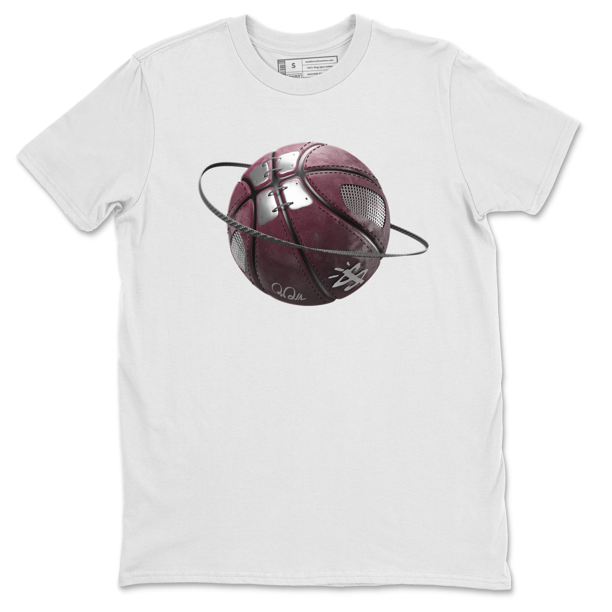 Air Jordan 5 Burgundy Sneaker Match Tees Basketball Planet Sneaker Tees AJ5 Burgundy Sneaker Release Tees Unisex Shirts White 2
