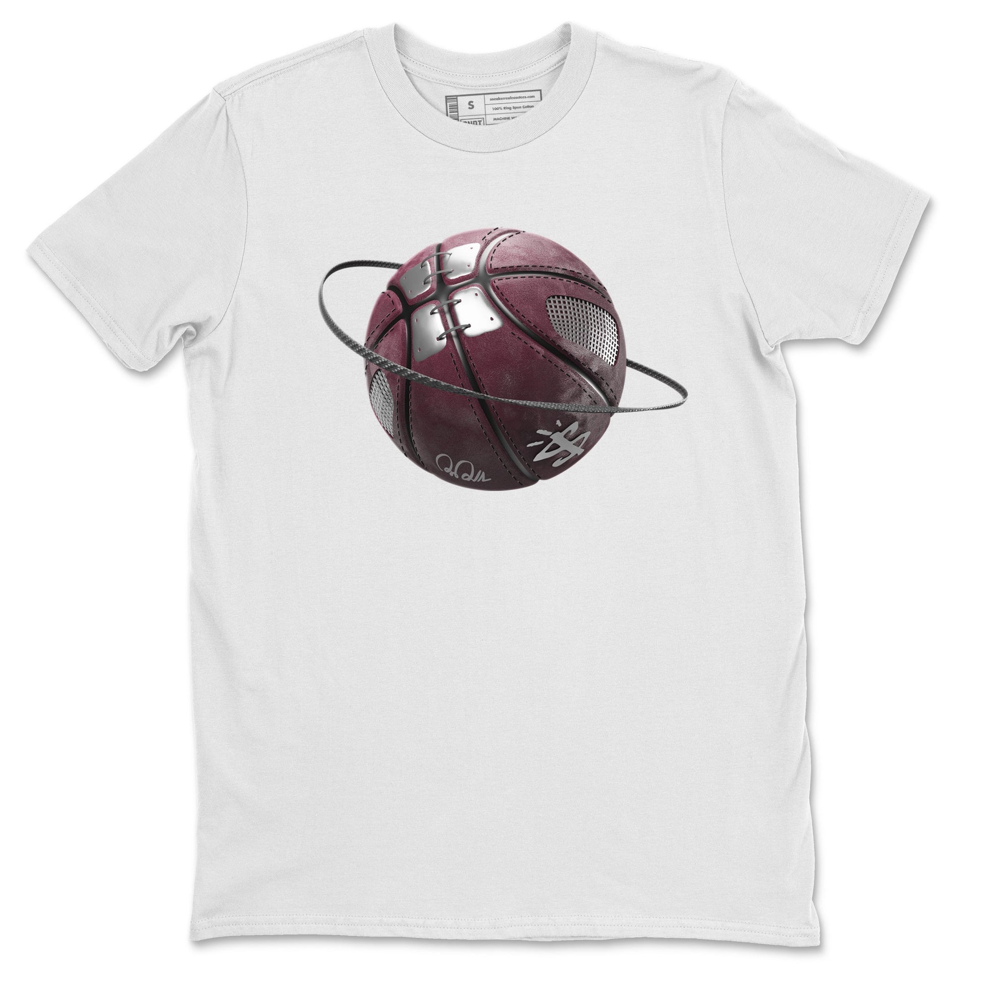 Air Jordan 5 Burgundy Sneaker Match Tees Basketball Planet Sneaker Tees AJ5 Burgundy Sneaker Release Tees Unisex Shirts White 2