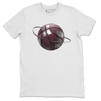 Air Jordan 5 Burgundy Sneaker Match Tees Basketball Planet Sneaker Tees AJ5 Burgundy Sneaker Release Tees Unisex Shirts White 2