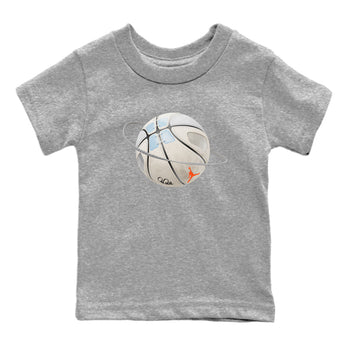 Air Jordan 5 Craft Sneaker Match Tees Basketball Planet Sneaker Tees AJ5 SE Craft Sneaker Release Tees Kids Shirts Heather Grey 2