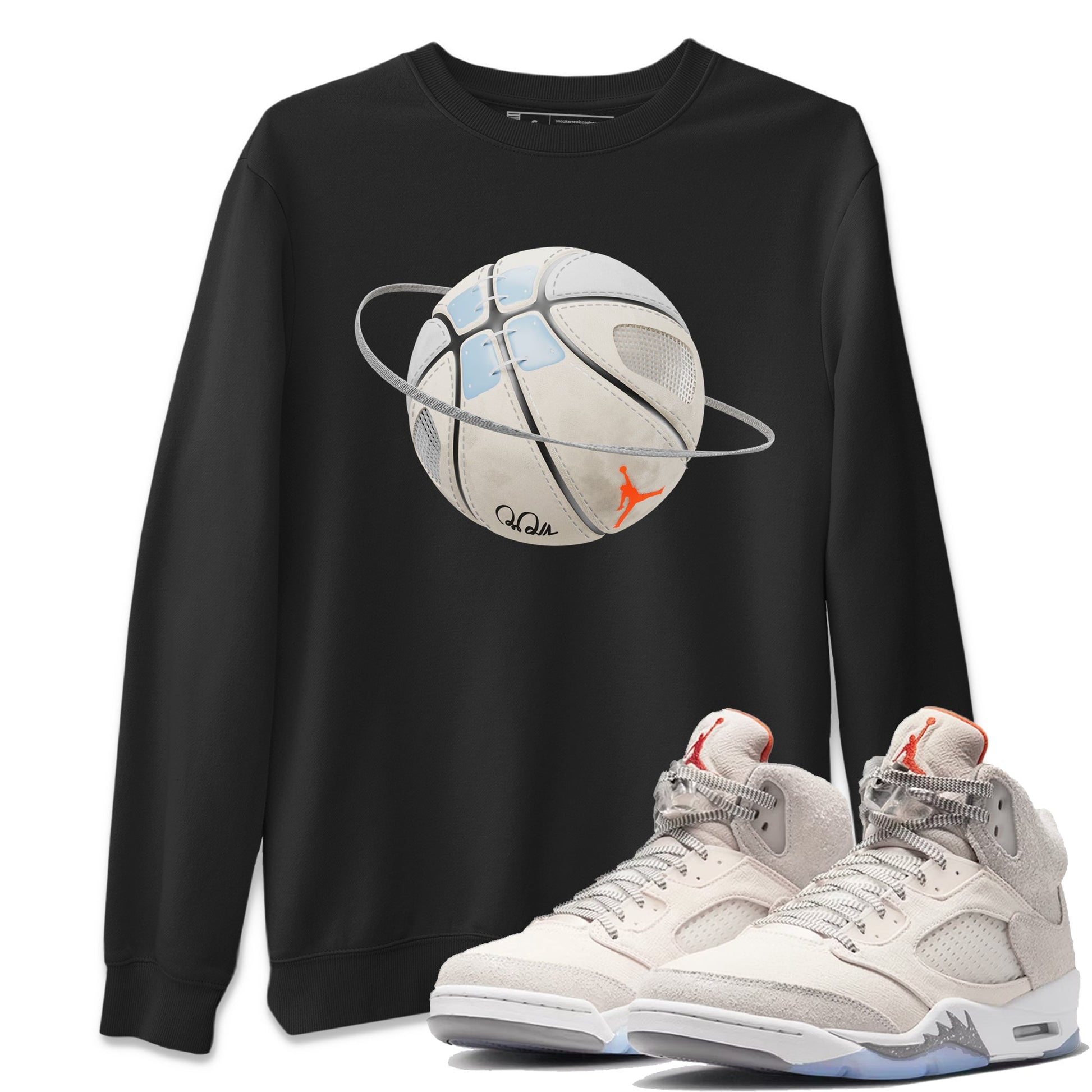 Air Jordan 5 Craft Sneaker Match Tees Basketball Planet Sneaker Tees AJ5 SE Craft Sneaker Release Tees Unisex Shirts Black 1