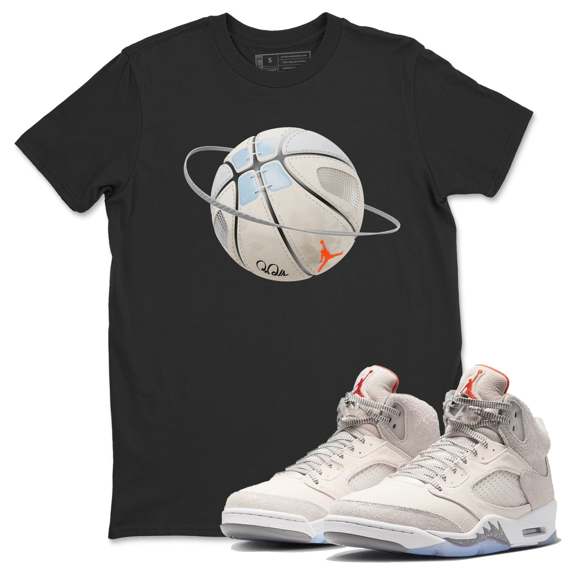Air Jordan 5 Craft Sneaker Match Tees Basketball Planet Sneaker Tees AJ5 SE Craft Sneaker Release Tees Unisex Shirts Black 1