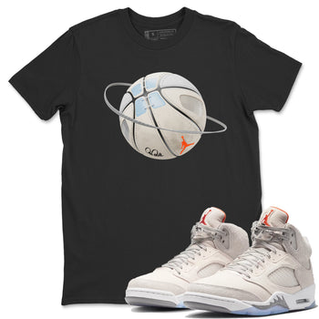 Air Jordan 5 Craft Sneaker Match Tees Basketball Planet Sneaker Tees AJ5 SE Craft Sneaker Release Tees Unisex Shirts Black 1
