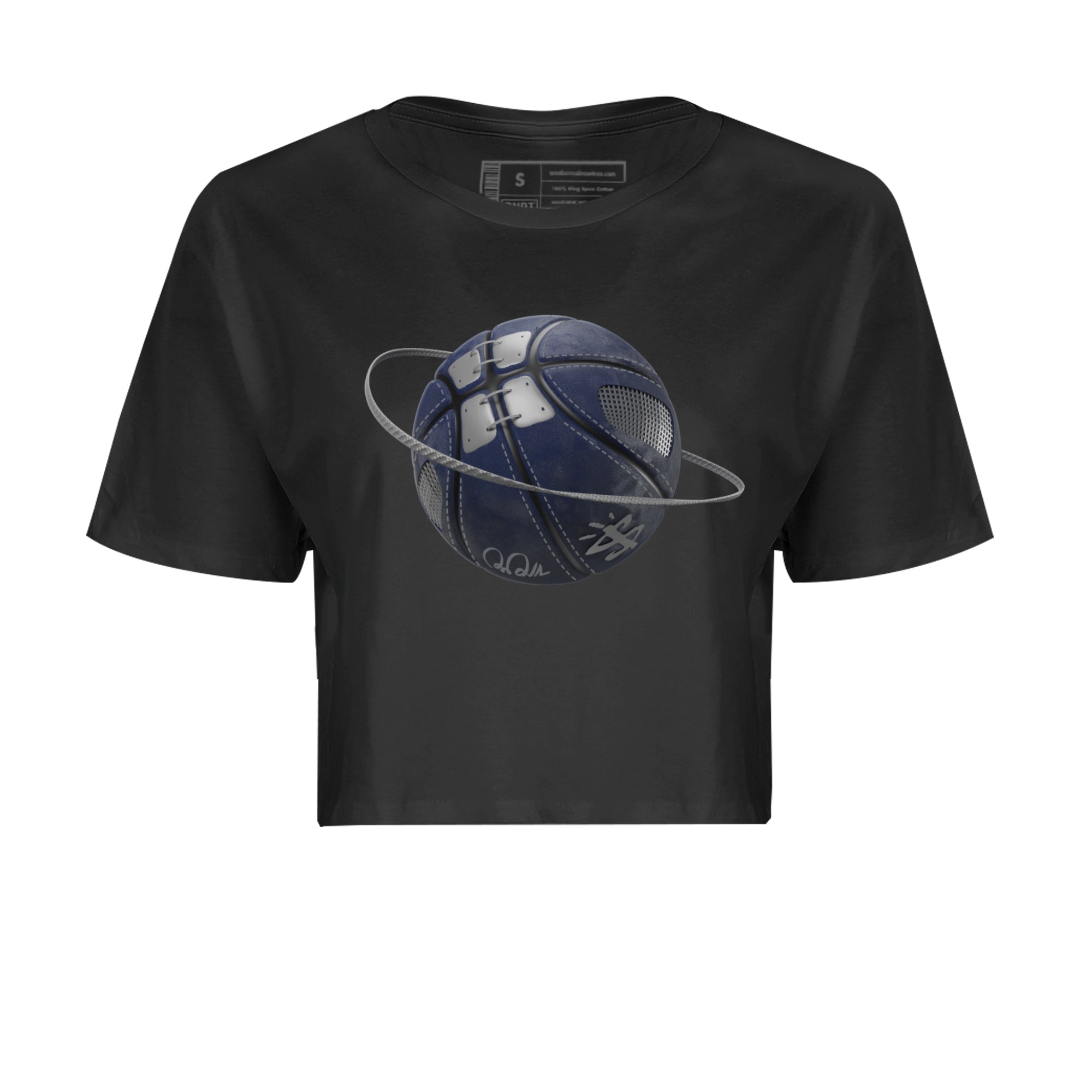 Air Jordan 5 Georgetown Sneaker Match Tees Basketball Planet Sneaker Tees AJ5 Georgetown Sneaker Release Tees Women's Shirts Black 2