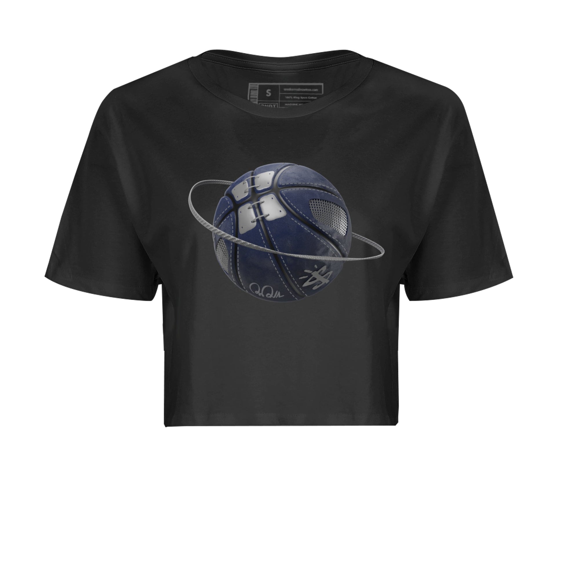 Air Jordan 5 Georgetown Sneaker Match Tees Basketball Planet Sneaker Tees AJ5 Georgetown Sneaker Release Tees Women's Shirts Black 2