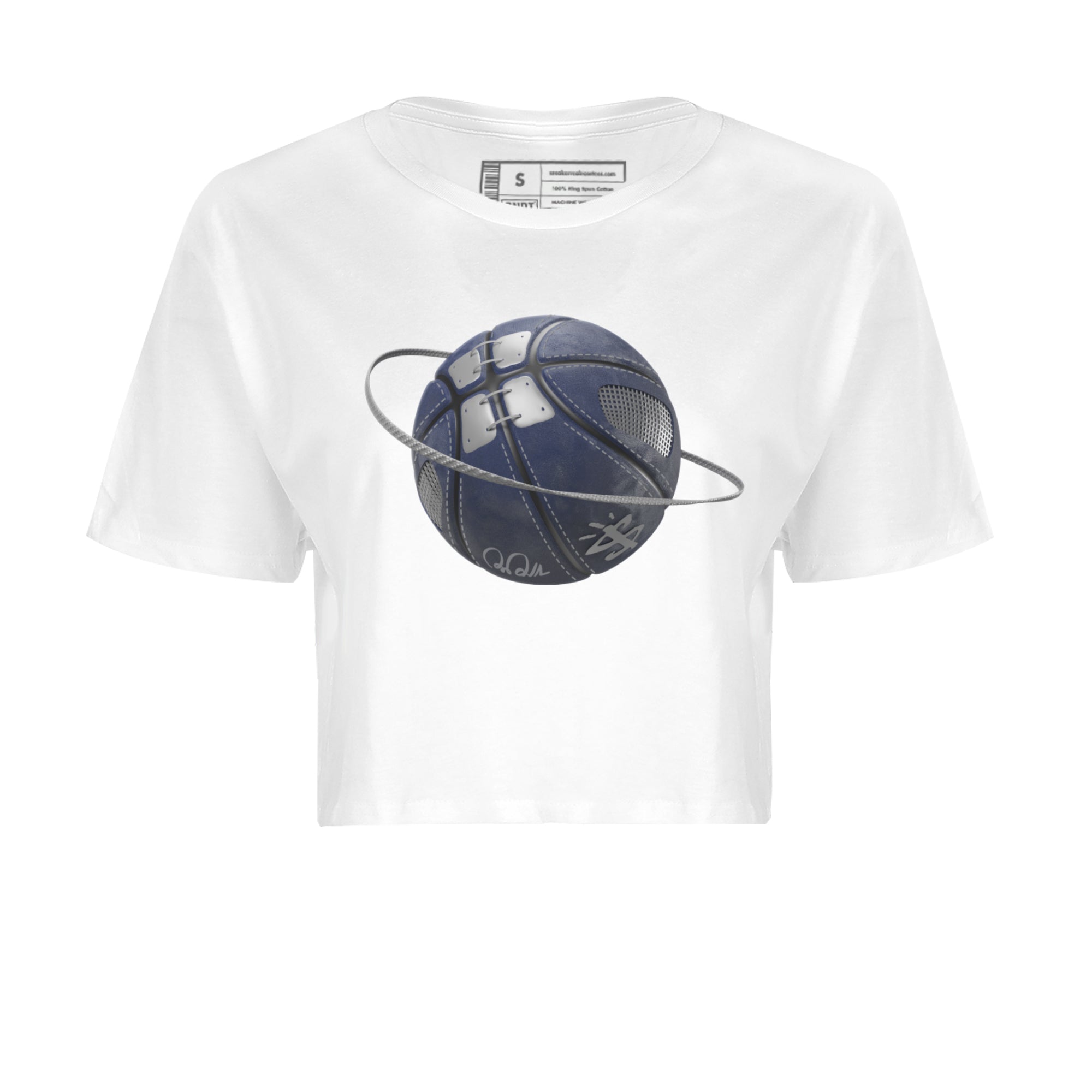 Air Jordan 5 Georgetown Sneaker Match Tees Basketball Planet Sneaker Tees AJ5 Georgetown Sneaker Release Tees Women's Shirts White 2