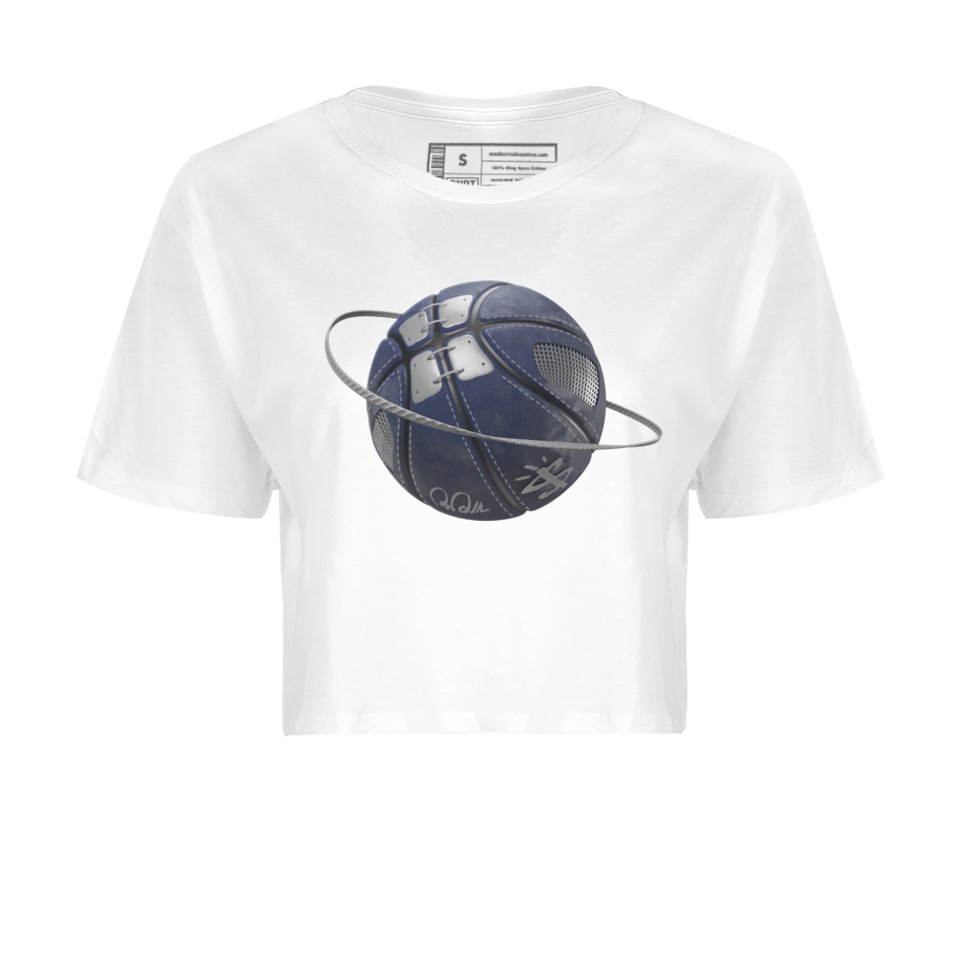 Air Jordan 5 Georgetown Sneaker Match Tees Basketball Planet Sneaker Tees AJ5 Georgetown Sneaker Release Tees Women's Shirts White 2