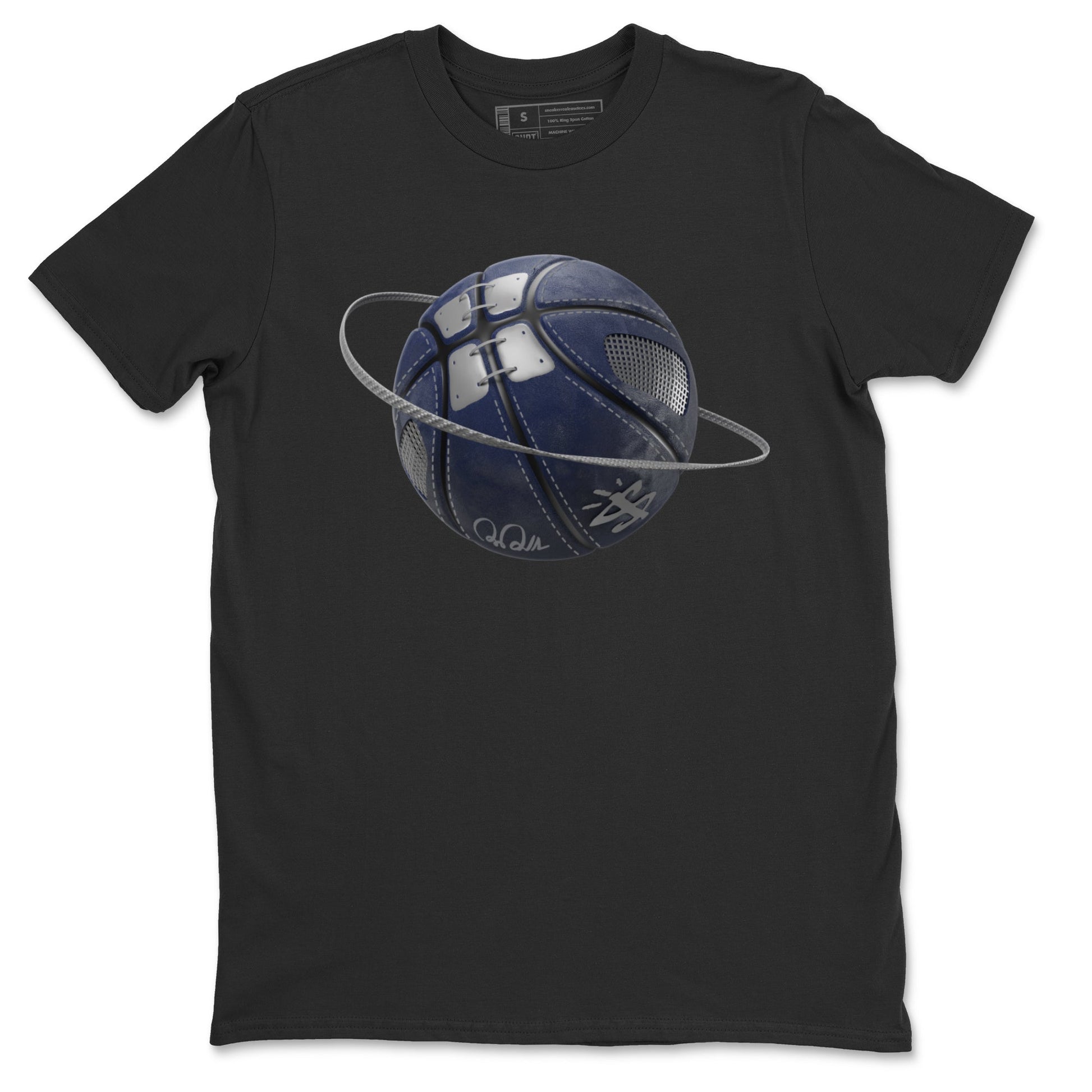 Air Jordan 5 Georgetown Sneaker Match Tees Basketball Planet Sneaker Tees AJ5 Georgetown Sneaker Release Tees Unisex Shirts Black 2