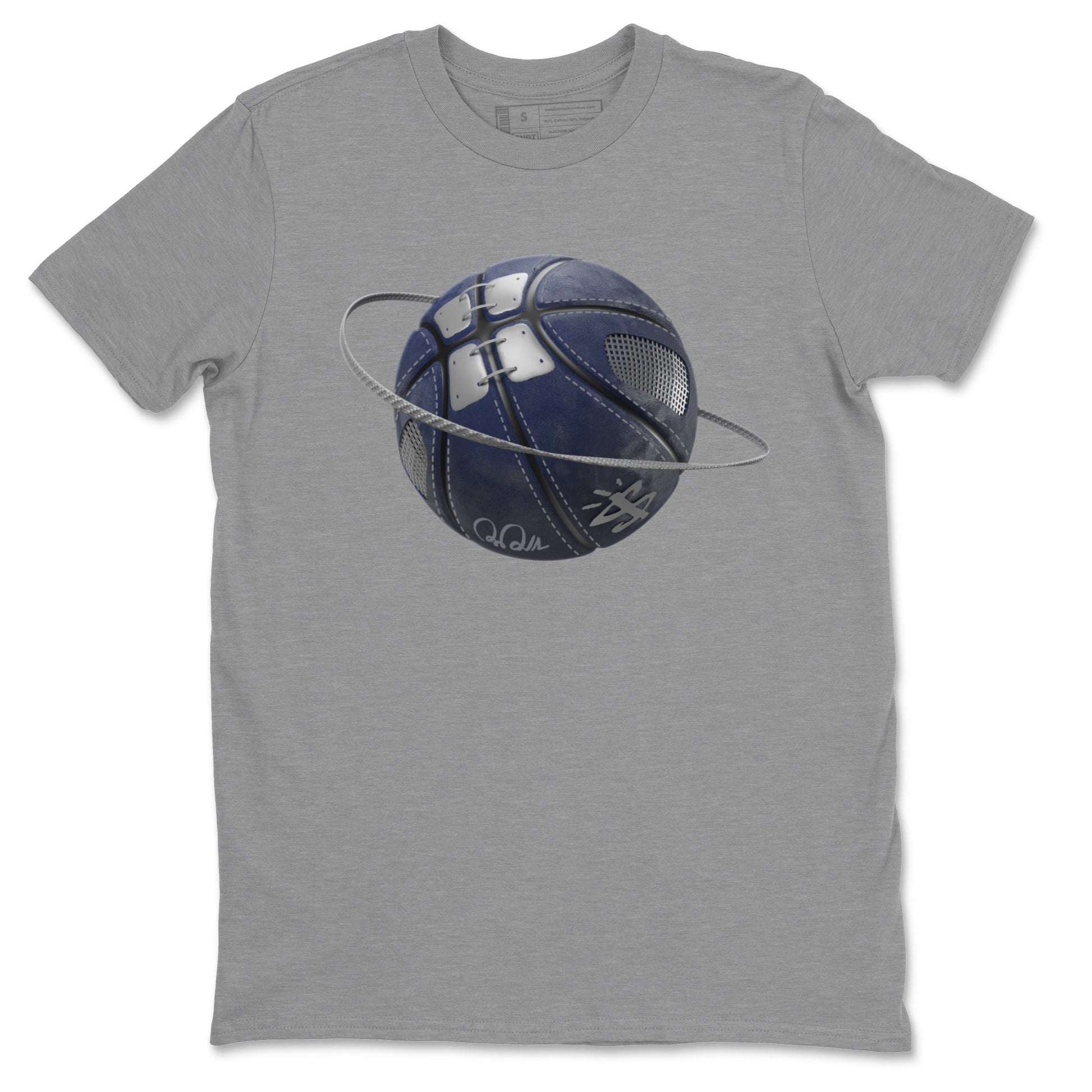 Air Jordan 5 Georgetown Sneaker Match Tees Basketball Planet Sneaker Tees AJ5 Georgetown Sneaker Release Tees Unisex Shirts Heather Grey 2