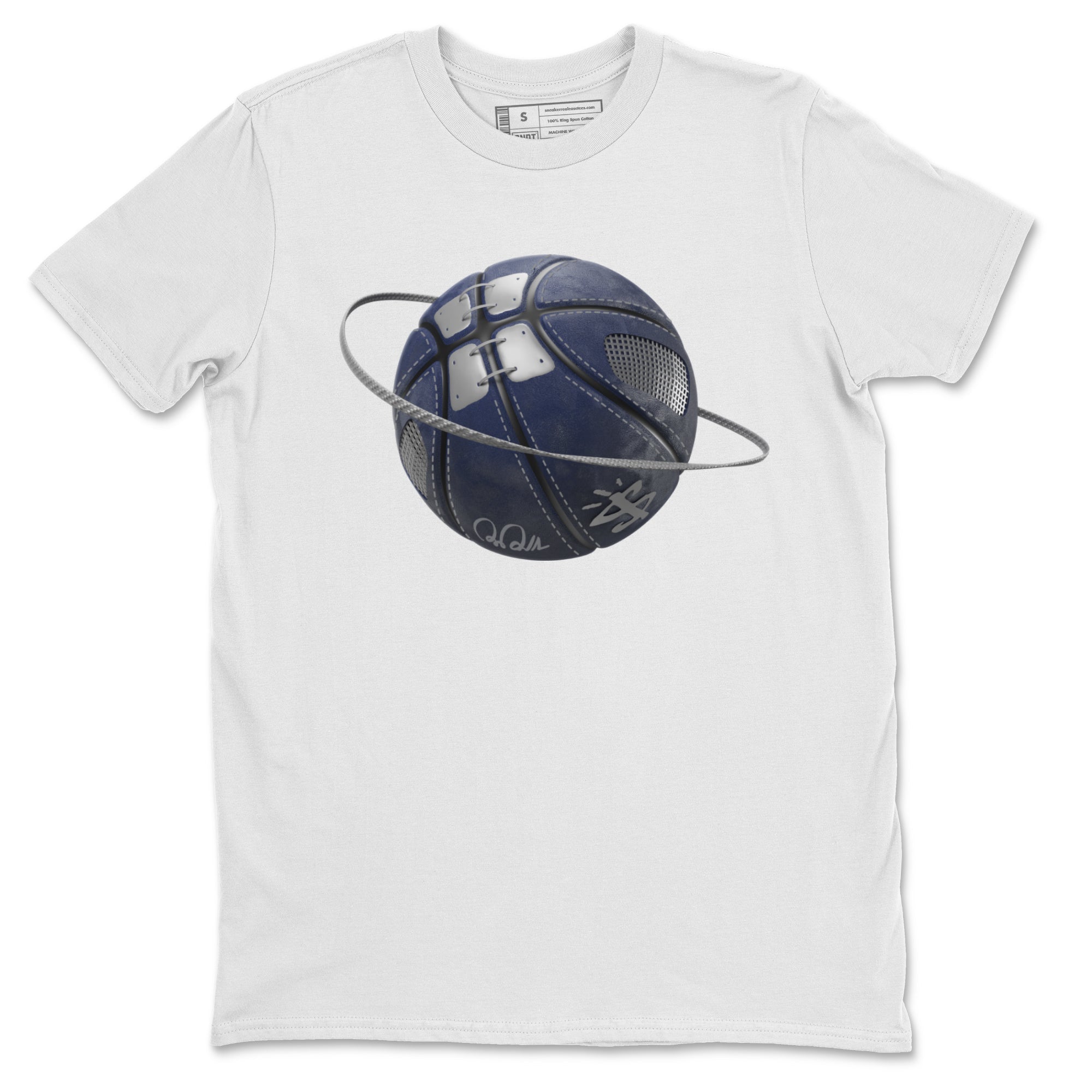 Air Jordan 5 Georgetown Sneaker Match Tees Basketball Planet Sneaker Tees AJ5 Georgetown Sneaker Release Tees Unisex Shirts White 2