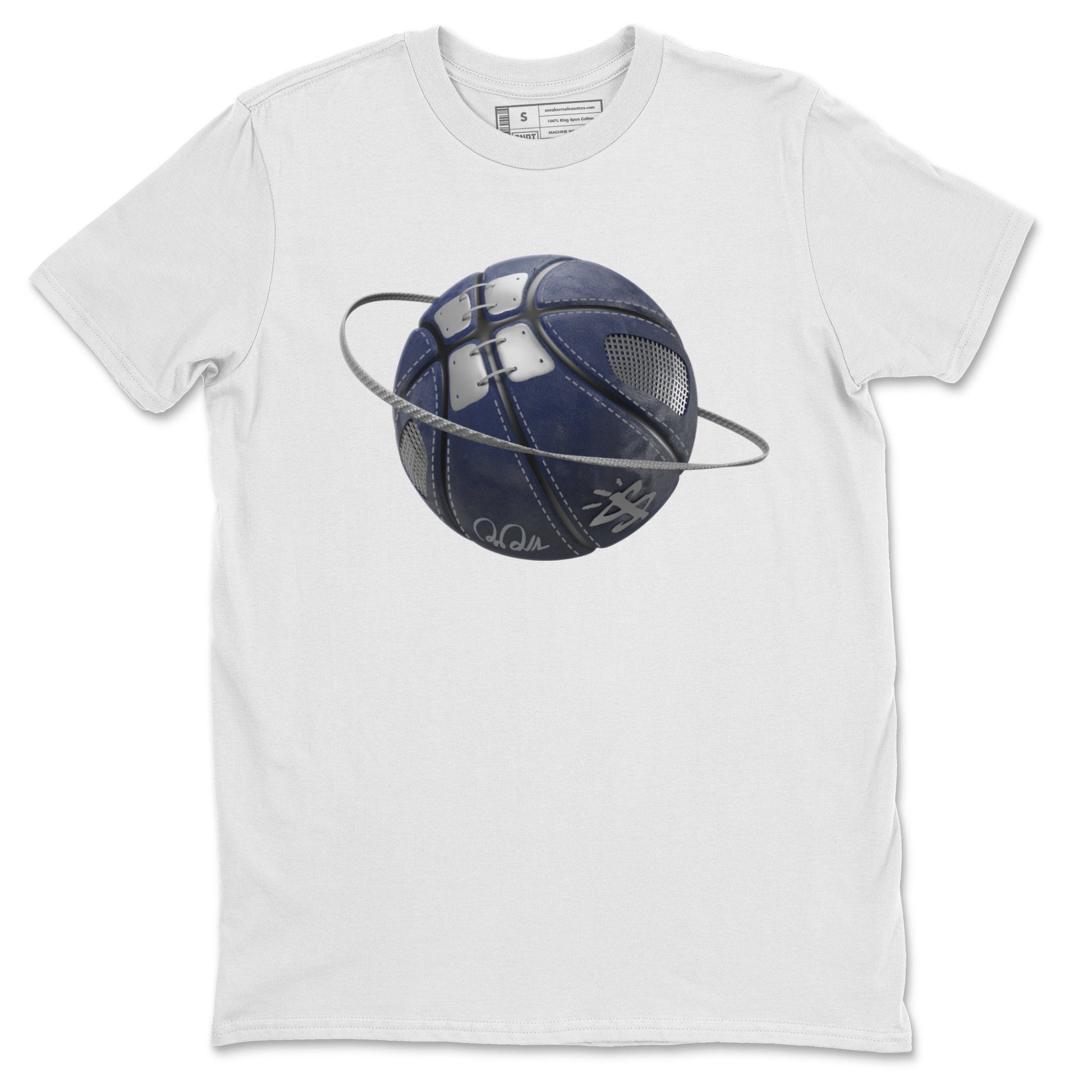 Air Jordan 5 Georgetown Sneaker Match Tees Basketball Planet Sneaker Tees AJ5 Georgetown Sneaker Release Tees Unisex Shirts White 2