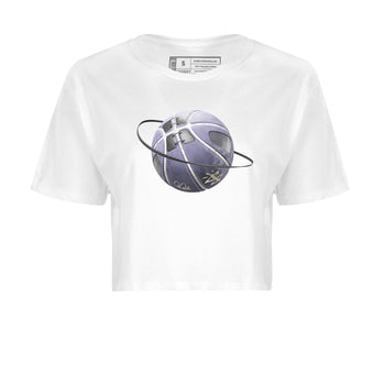 Air Jordan 5 Indigo Haze Sneaker Match Tees Basketball Planet Sneaker Tees AJ5 Indigo Haze Sneaker Release Tees Women's Shirts White 2