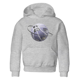 Air Jordan 5 Indigo Haze Sneaker Match Tees Basketball Planet Sneaker Tees AJ5 Indigo Haze Sneaker Release Tees Kids Shirts Heather Grey 2