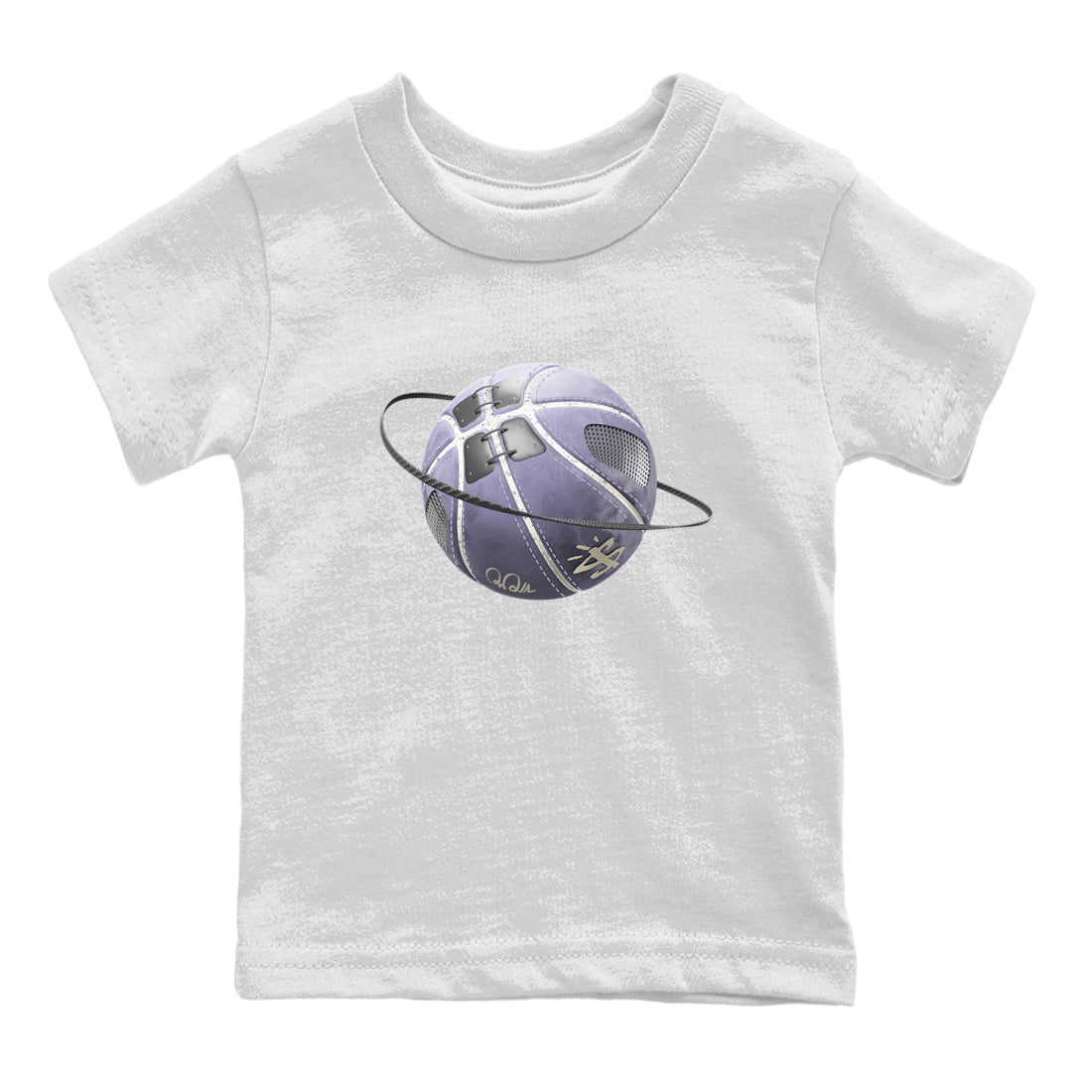 Air Jordan 5 Indigo Haze Sneaker Match Tees Basketball Planet Sneaker Tees AJ5 Indigo Haze Sneaker Release Tees Kids Shirts White 2