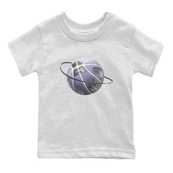 Air Jordan 5 Indigo Haze Sneaker Match Tees Basketball Planet Sneaker Tees AJ5 Indigo Haze Sneaker Release Tees Kids Shirts White 2