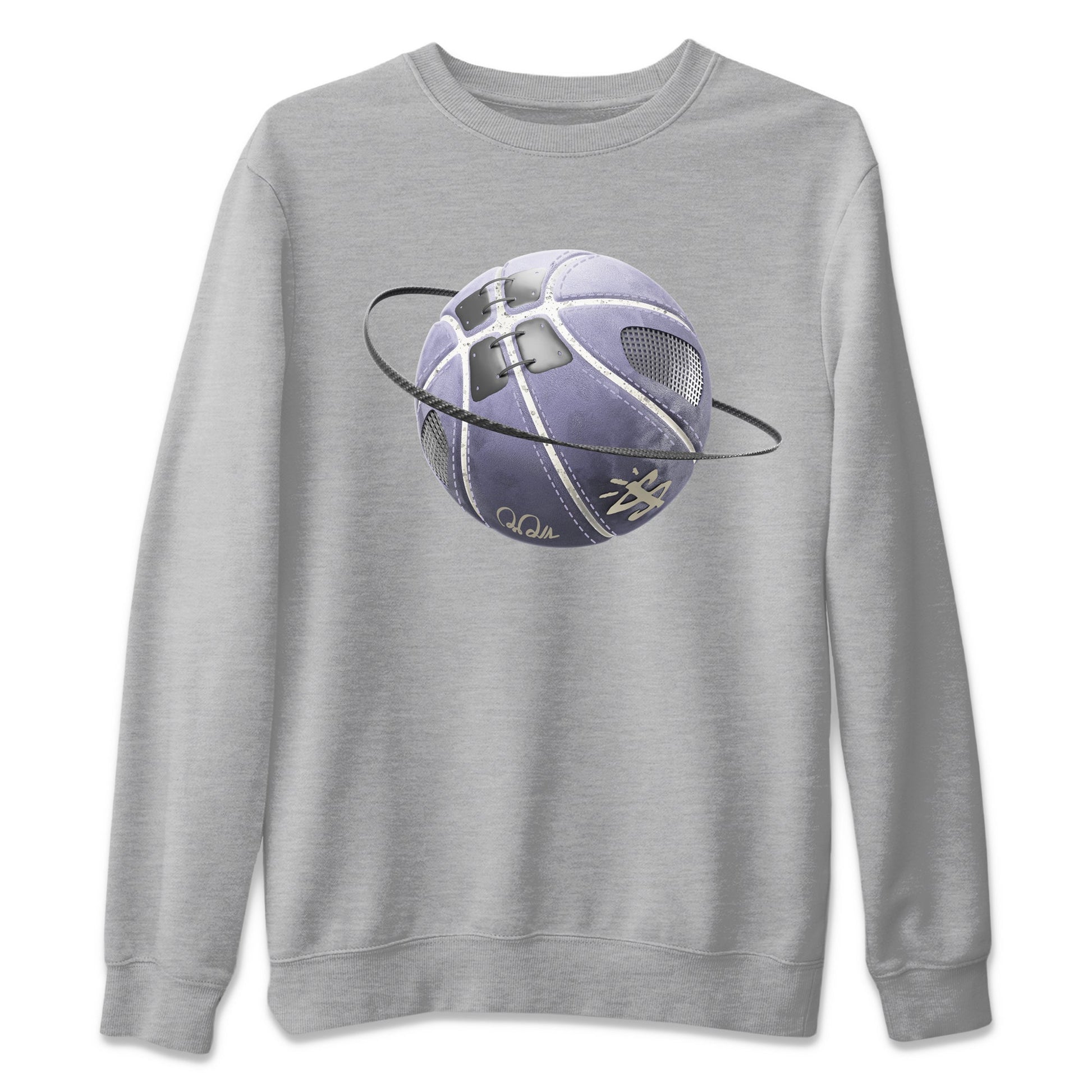 Air Jordan 5 Indigo Haze Sneaker Match Tees Basketball Planet Sneaker Tees AJ5 Indigo Haze Sneaker Release Tees Unisex Shirts Heather Grey 2