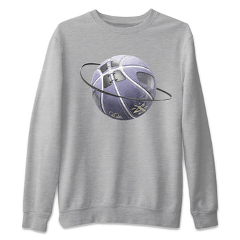 Air Jordan 5 Indigo Haze Sneaker Match Tees Basketball Planet Sneaker Tees AJ5 Indigo Haze Sneaker Release Tees Unisex Shirts Heather Grey 2