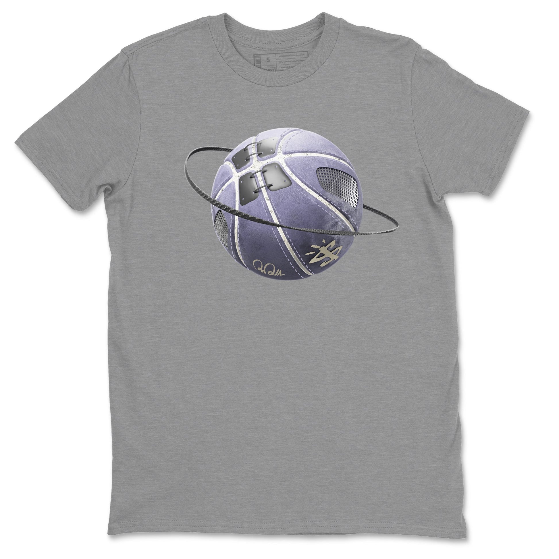Air Jordan 5 Indigo Haze Sneaker Match Tees Basketball Planet Sneaker Tees AJ5 Indigo Haze Sneaker Release Tees Unisex Shirts Heather Grey 2
