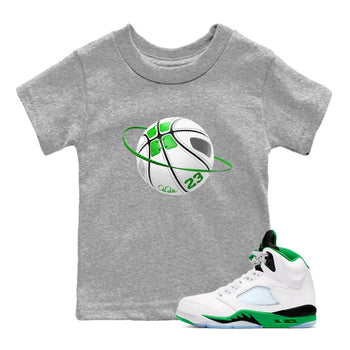 5s Lucky Green shirt to match jordans Basketball Planet sneaker tees Air Jordan 5 Lucky Green SNRT Sneaker Release Tees Baby Toddler Heather Grey 1 T-Shirt