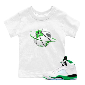 5s Lucky Green shirt to match jordans Basketball Planet sneaker tees Air Jordan 5 Lucky Green SNRT Sneaker Release Tees Baby Toddler White 1 T-Shirt