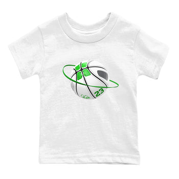 5s Lucky Green shirt to match jordans Basketball Planet sneaker tees Air Jordan 5 Lucky Green SNRT Sneaker Release Tees Baby Toddler White 2 T-Shirt