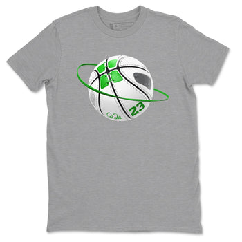 5s Lucky Green shirt to match jordans Basketball Planet sneaker tees Air Jordan 5 Lucky Green SNRT Sneaker Release Tees Unisex Heather Grey 2 T-Shirt