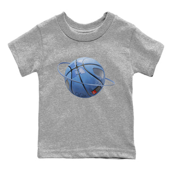 Jordan 5 UNC Sneaker Match Tees Basketball Planet Sneaker Tees Jordan 5 UNC Sneaker Release Tees Kids Shirts