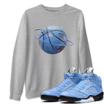 Jordan 5 UNC Sneaker Match Tees Basketball Planet Sneaker Tees Jordan 5 UNC SNRT Sneaker Tees Unisex Shirts