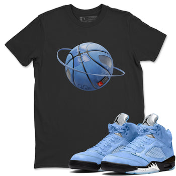 Jordan 5 UNC Sneaker Match Tees Basketball Planet Sneaker Tees Jordan 5 UNC SNRT Sneaker Tees Unisex Shirts