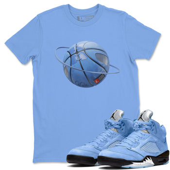 Jordan 5 UNC Sneaker Match Tees Basketball Planet Sneaker Tees Jordan 5 UNC SNRT Sneaker Tees Unisex Shirts