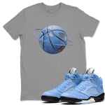 Jordan 5 UNC Sneaker Match Tees Basketball Planet Sneaker Tees Jordan 5 UNC SNRT Sneaker Tees Unisex Shirts