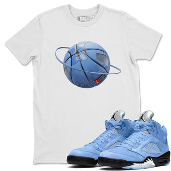 Jordan 5 UNC Sneaker Match Tees Basketball Planet Sneaker Tees Jordan 5 UNC SNRT Sneaker Tees Unisex Shirts
