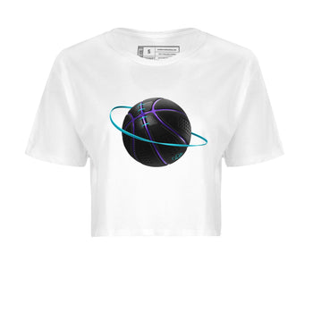Air Jordan 6 Aqua Sneaker Match Tees Basketball Planet Sneaker Tees AJ6 Aqua Sneaker Release Tees Women's Shirts White 2