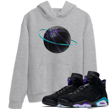 Air Jordan 6 Aqua Sneaker Match Tees Basketball Planet Sneaker Tees AJ6 Aqua Sneaker Release Tees Unisex Shirts Heather Grey 1