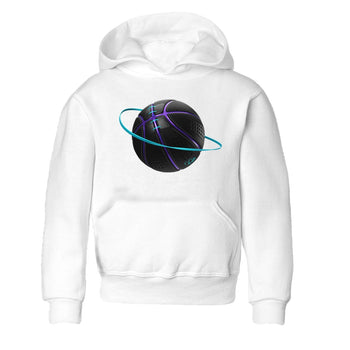 Air Jordan 6 Aqua Sneaker Match Tees Basketball Planet Sneaker Tees AJ6 Aqua Sneaker Release Tees Kids Shirts White 2