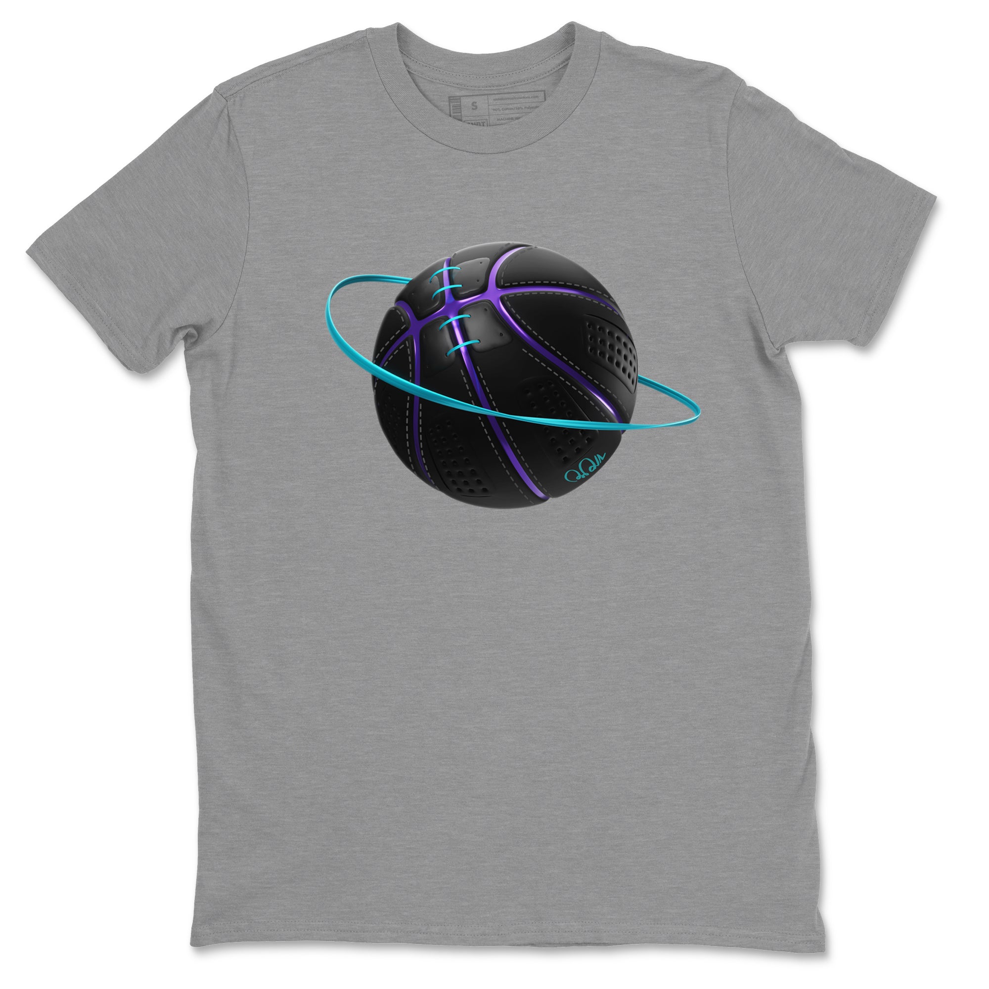 Air Jordan 6 Aqua Sneaker Match Tees Basketball Planet Sneaker Tees AJ6 Aqua Sneaker Release Tees Unisex Shirts Heather Grey 2