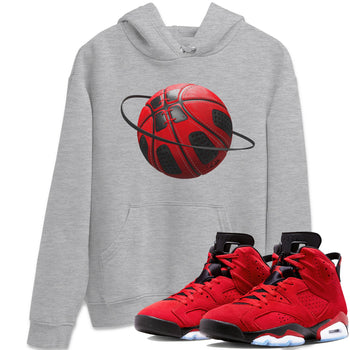 Air Jordan 6 Toro Bravo Sneaker Match Tees Basketball Planet Sneaker Tees 3D Graphic Design Shirts AJ6 Toro Bravo Sneaker Release Tees Unisex Shirts Heather Grey 1