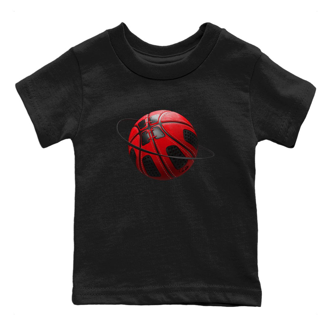 Air Jordan 6 Toro Bravo Sneaker Match Tees Basketball Planet Sneaker Tees 3D Graphic Design Shirts AJ6 Toro Bravo Sneaker Release Tees Kids Shirts Black 2