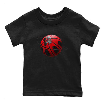 Air Jordan 6 Toro Bravo Sneaker Match Tees Basketball Planet Sneaker Tees 3D Graphic Design Shirts AJ6 Toro Bravo Sneaker Release Tees Kids Shirts Black 2