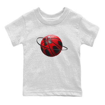 Air Jordan 6 Toro Bravo Sneaker Match Tees Basketball Planet Sneaker Tees 3D Graphic Design Shirts AJ6 Toro Bravo Sneaker Release Tees Kids Shirts White 2