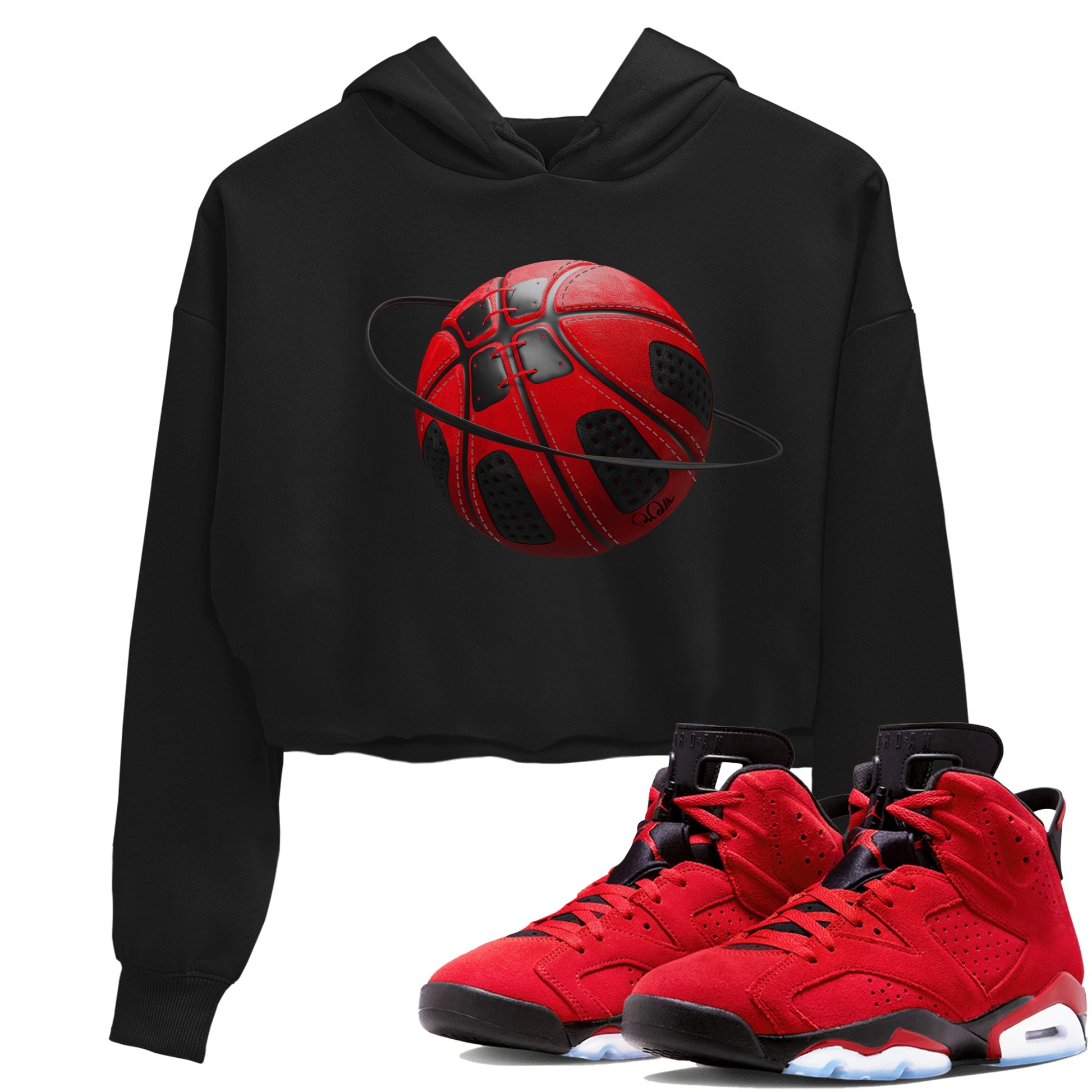 Air Jordan 6 Toro Bravo Sneaker Match Tees Basketball Planet Sneaker Tees 3D Graphic Design Shirts AJ6 Toro Bravo Sneaker Release Tees Women's Shirts Black 1